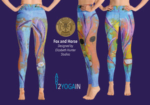 ZEN Fox and Horse Elizabeth Hunter Studio Yoga Leggings
