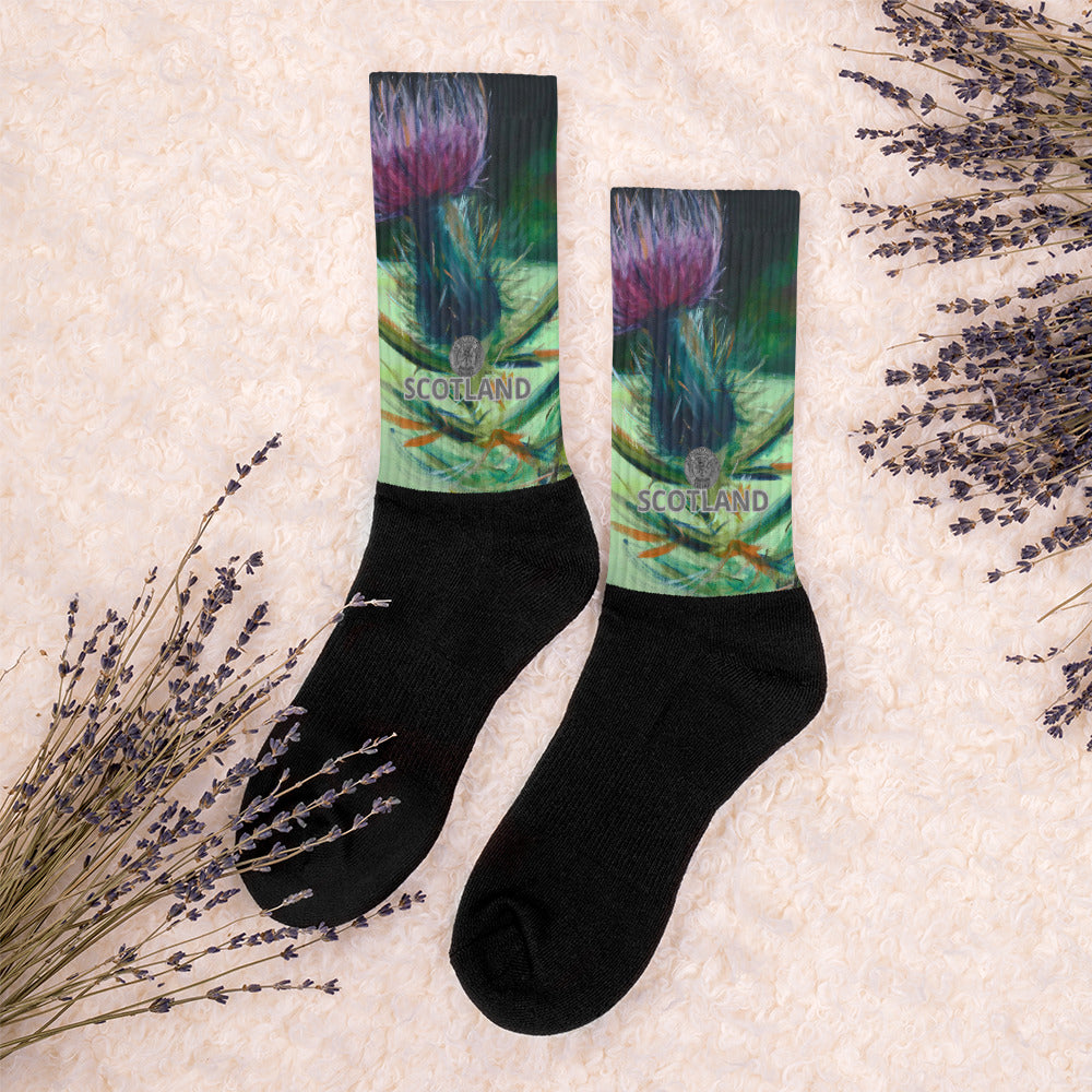 Scottish Thistle Socks