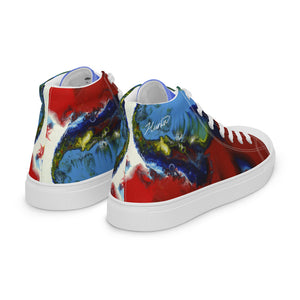 Red Ocean Women’s high top canvas shoes